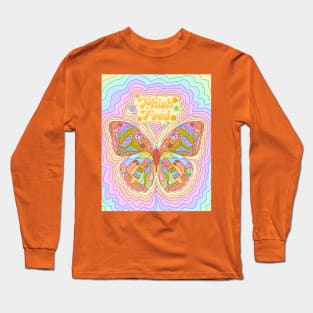Phish Food - with background - 70s butterfly Long Sleeve T-Shirt